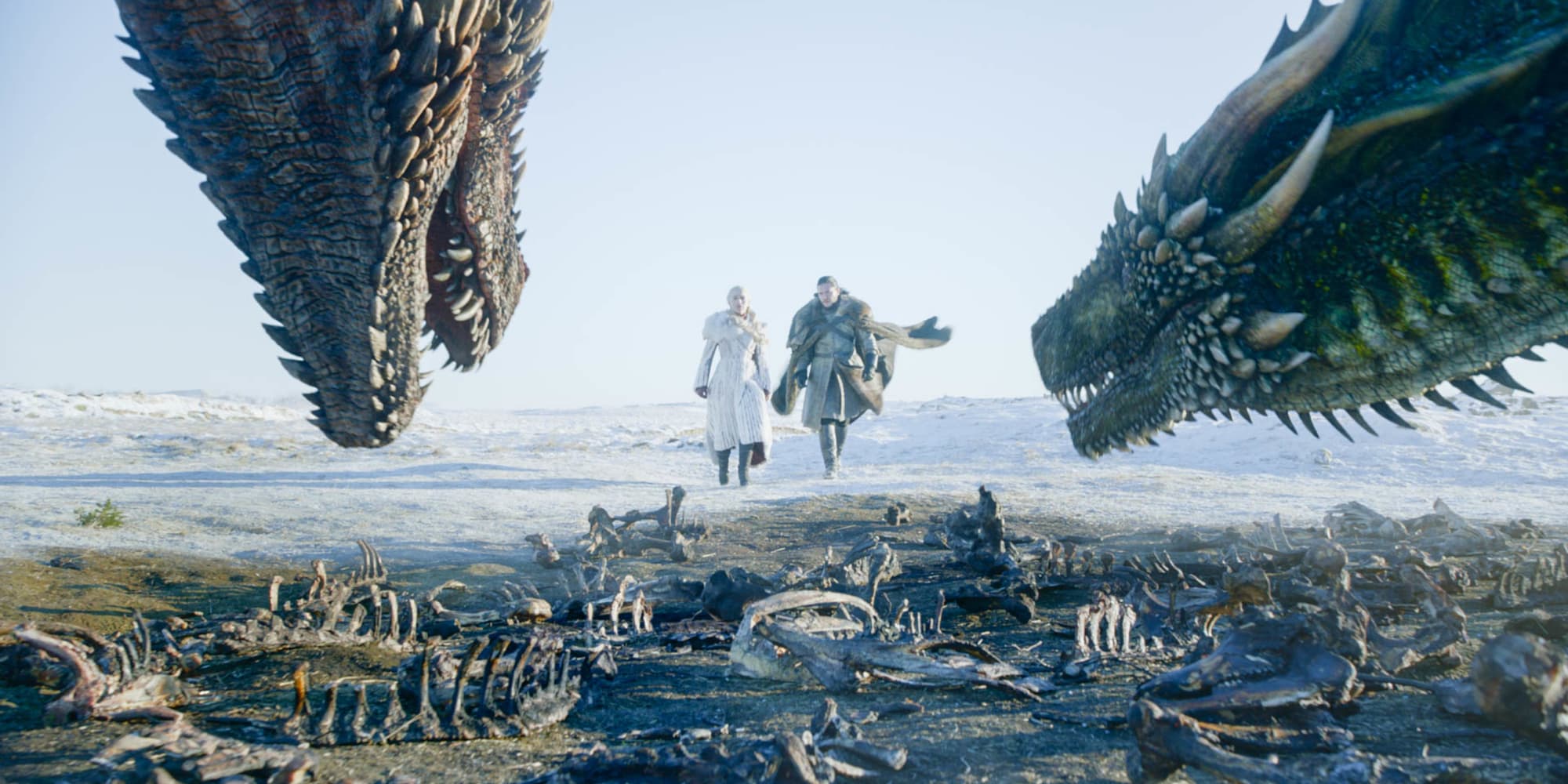 Jon Snow et Daenerys Targaryen dans Game of Thrones.