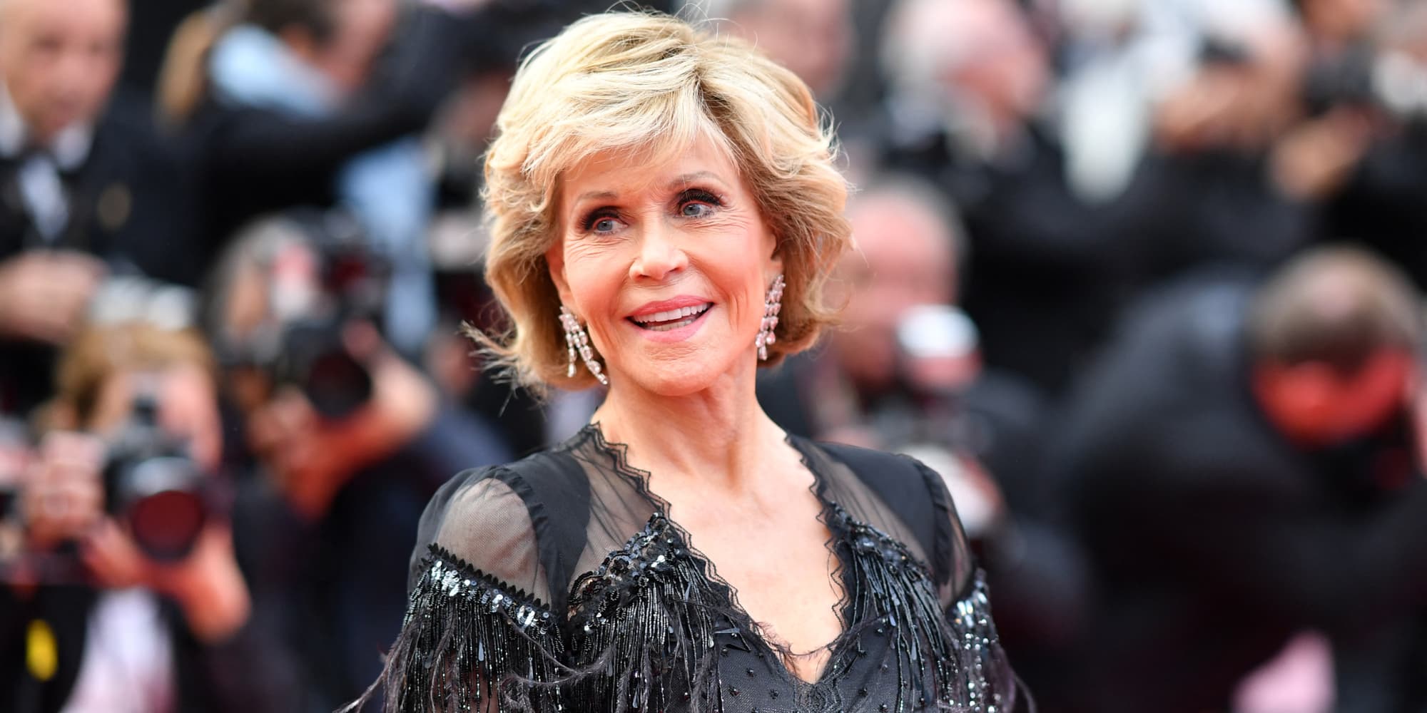 L'actrice Jane Fonda sur le tapis rouge du Festival de Cannes, le 13 mai 2018.