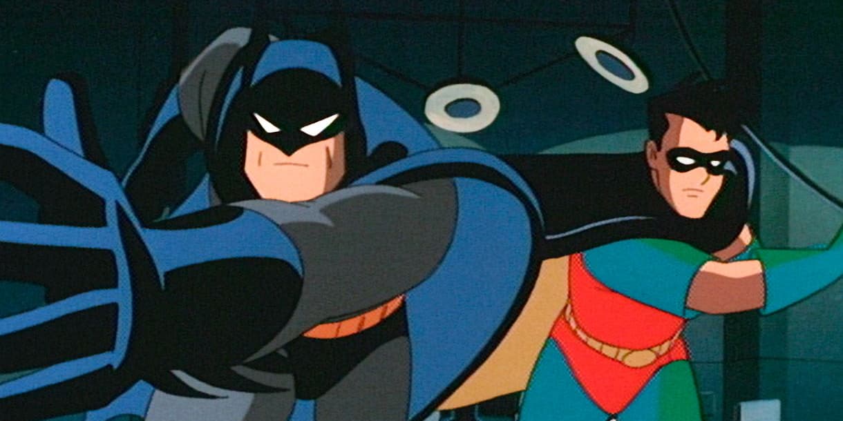 Batman et Robin protègent Gotham dans Batman : la série animée.