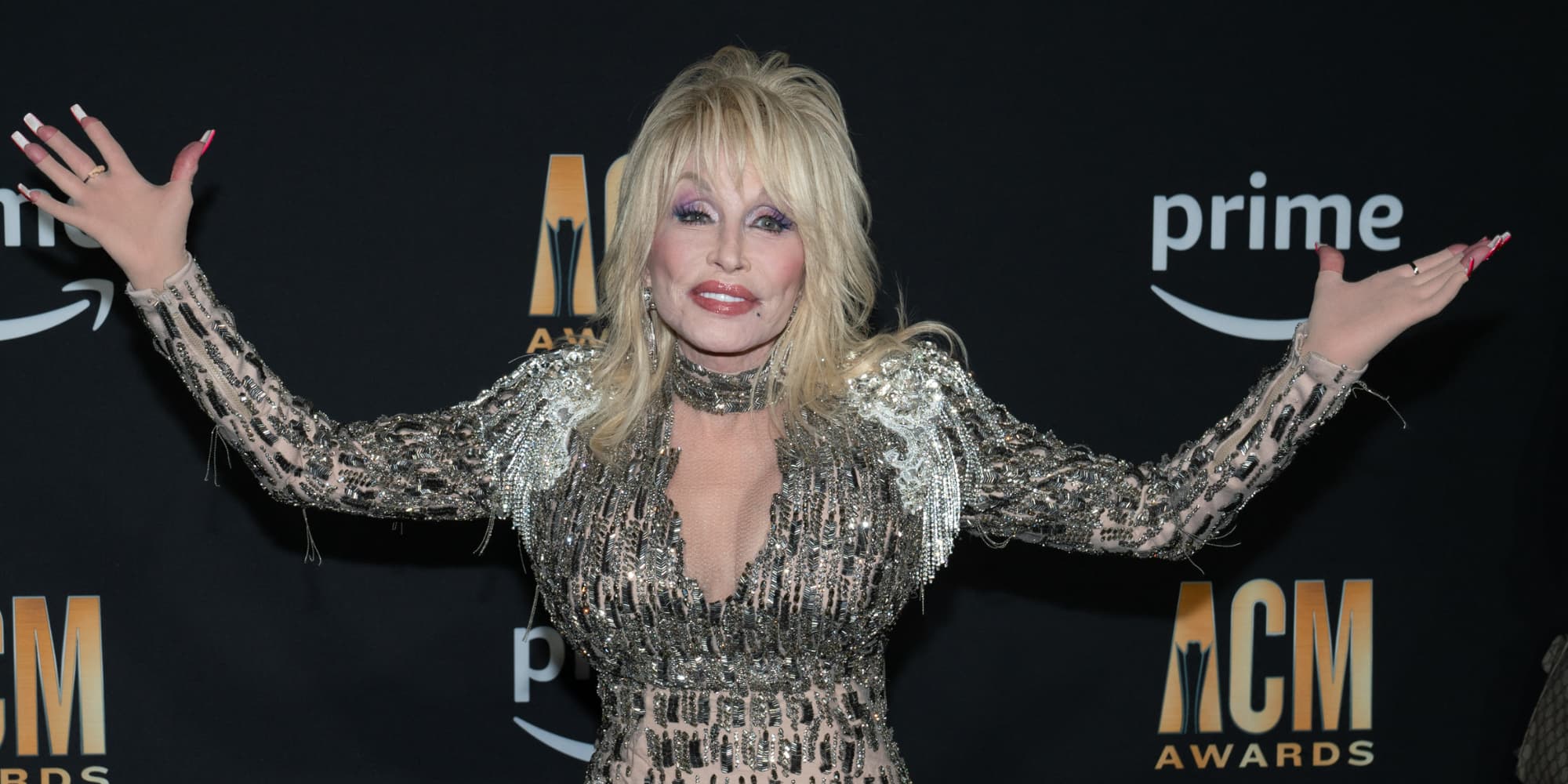 La chanteuse Dolly Parton aux Academy of Country Music (ACM) Awards à Frisco, Texas, le 11 mai 2023.