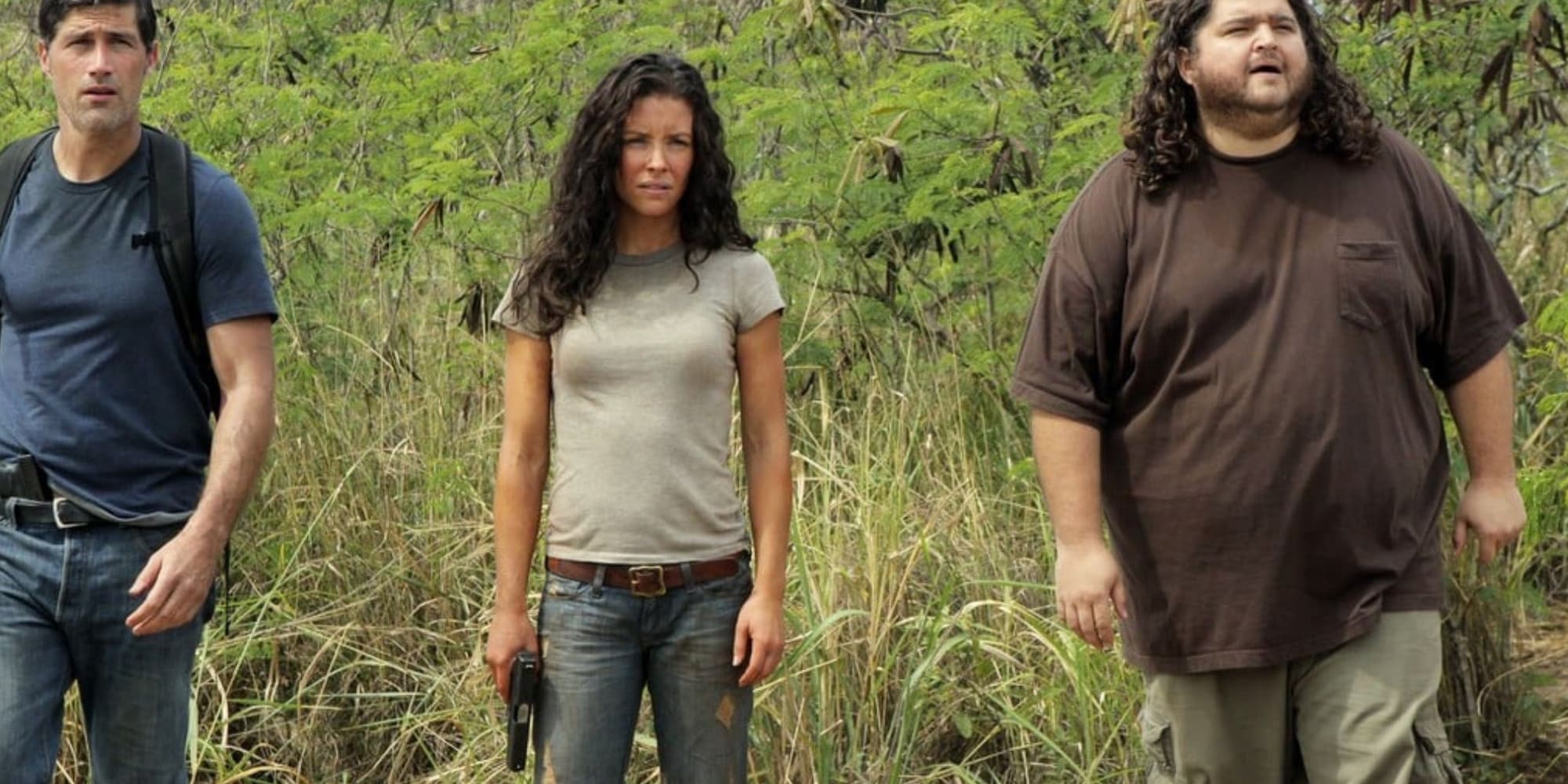 Jack (Matthew Fox), Kate (Evangeline Lilly) et Hugo (Jorge Garcia) dans la saison 6 de "Lost : Les Disparus". 
