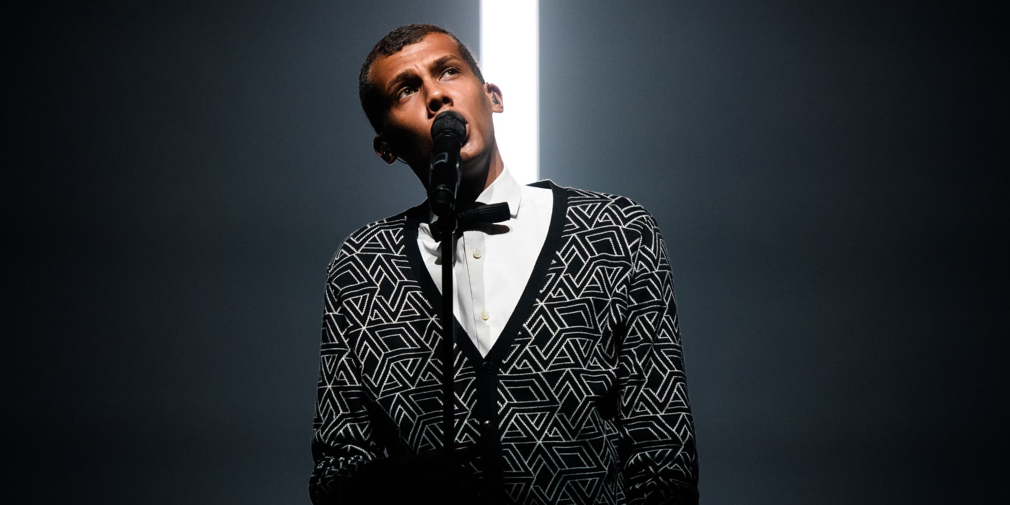 Stromae sur la scène du Madison Square Garden, à New York, le 1er octobre 2015.