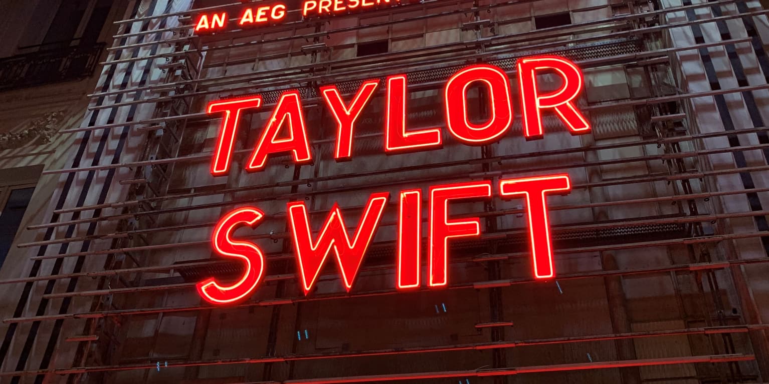 Taylor Swift, en concert privé à l'Olympia, le 09 septembre 2019.