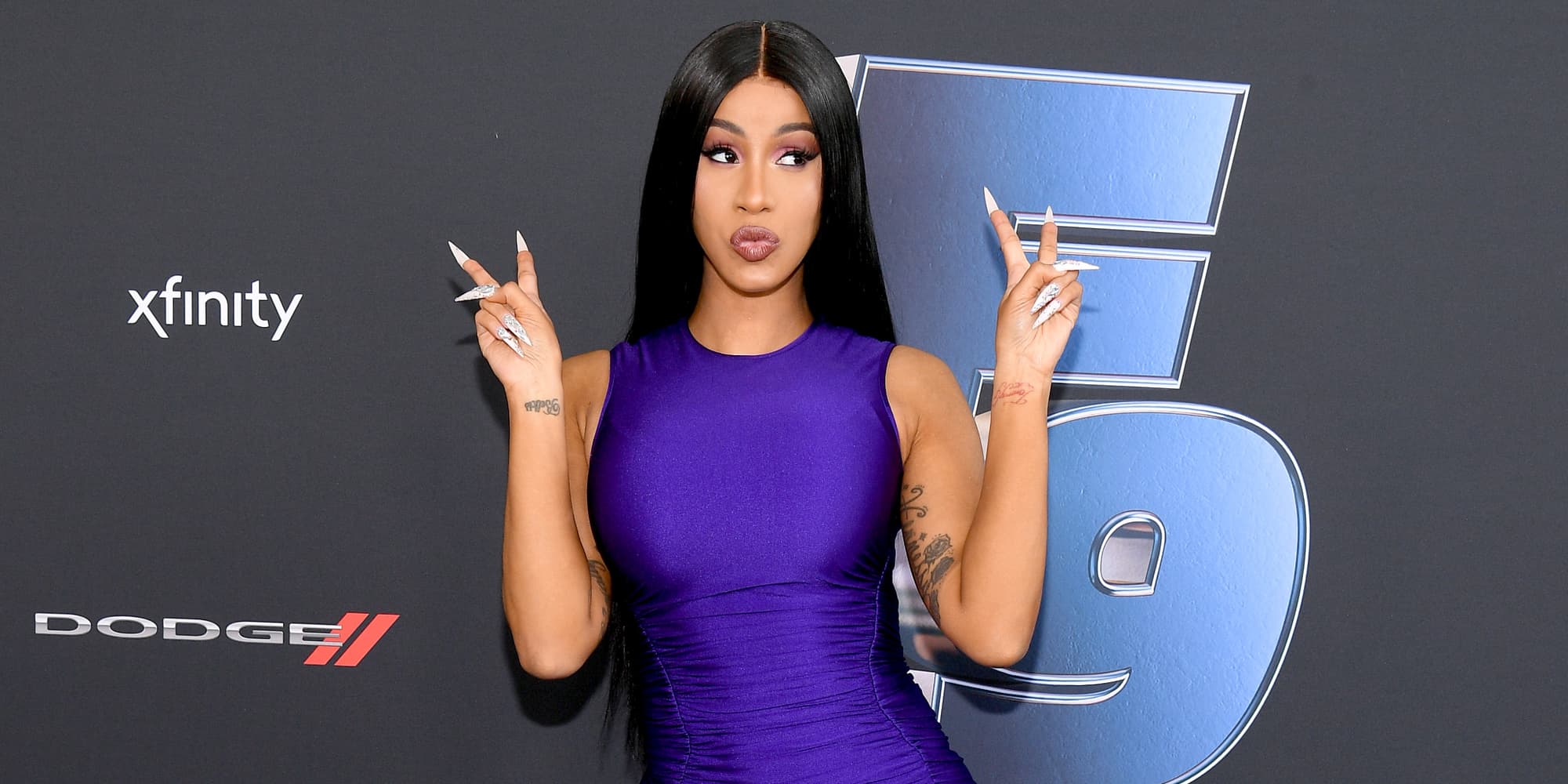 Cardi B lors d'un évènement autour de "Fast and Furious 9", à Miami, le 31 janvier 2020.