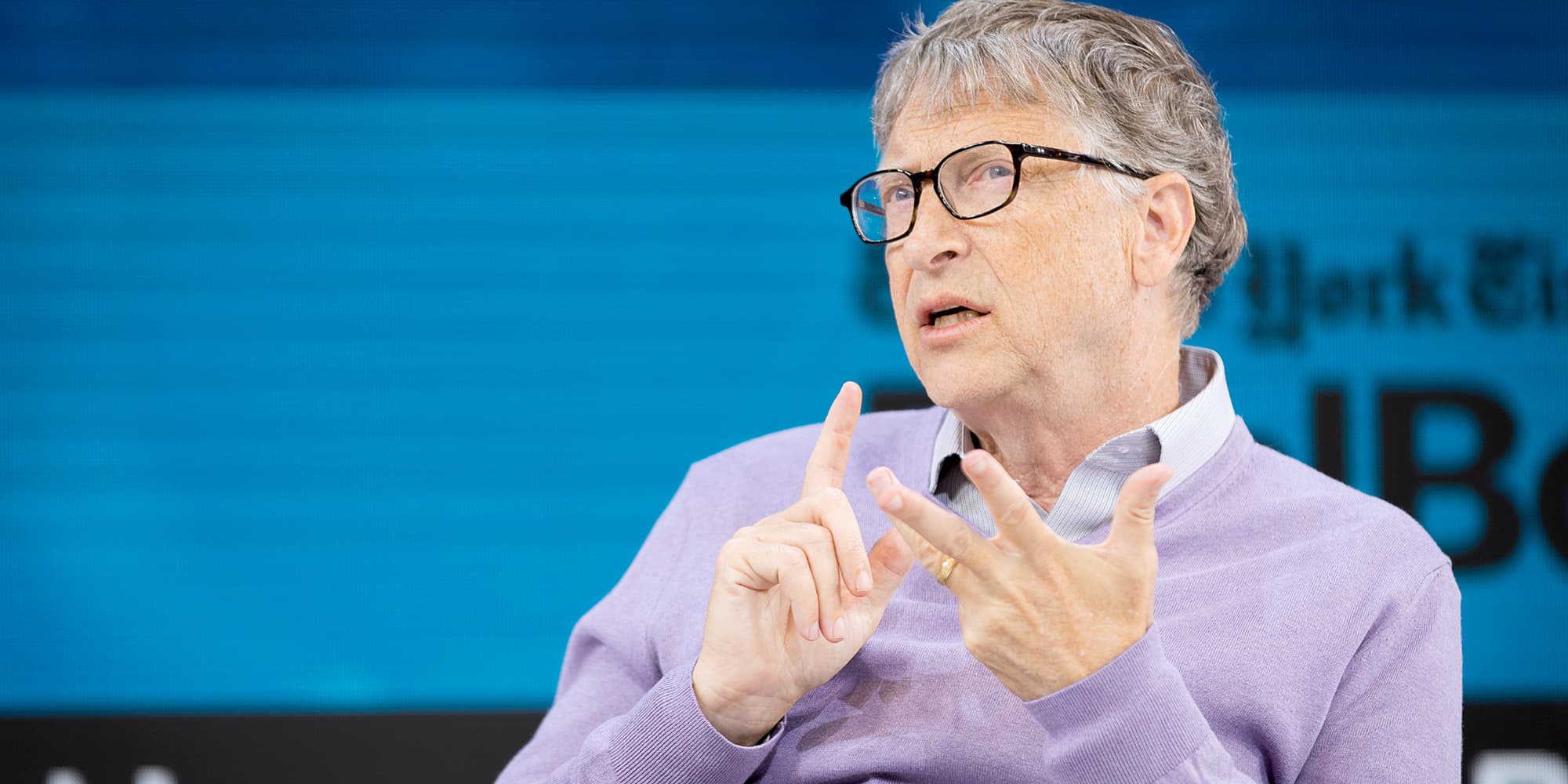 Bill Gates à la conférence DealBook organisée par le New York Times, à New York, le 6 novembre 2019.