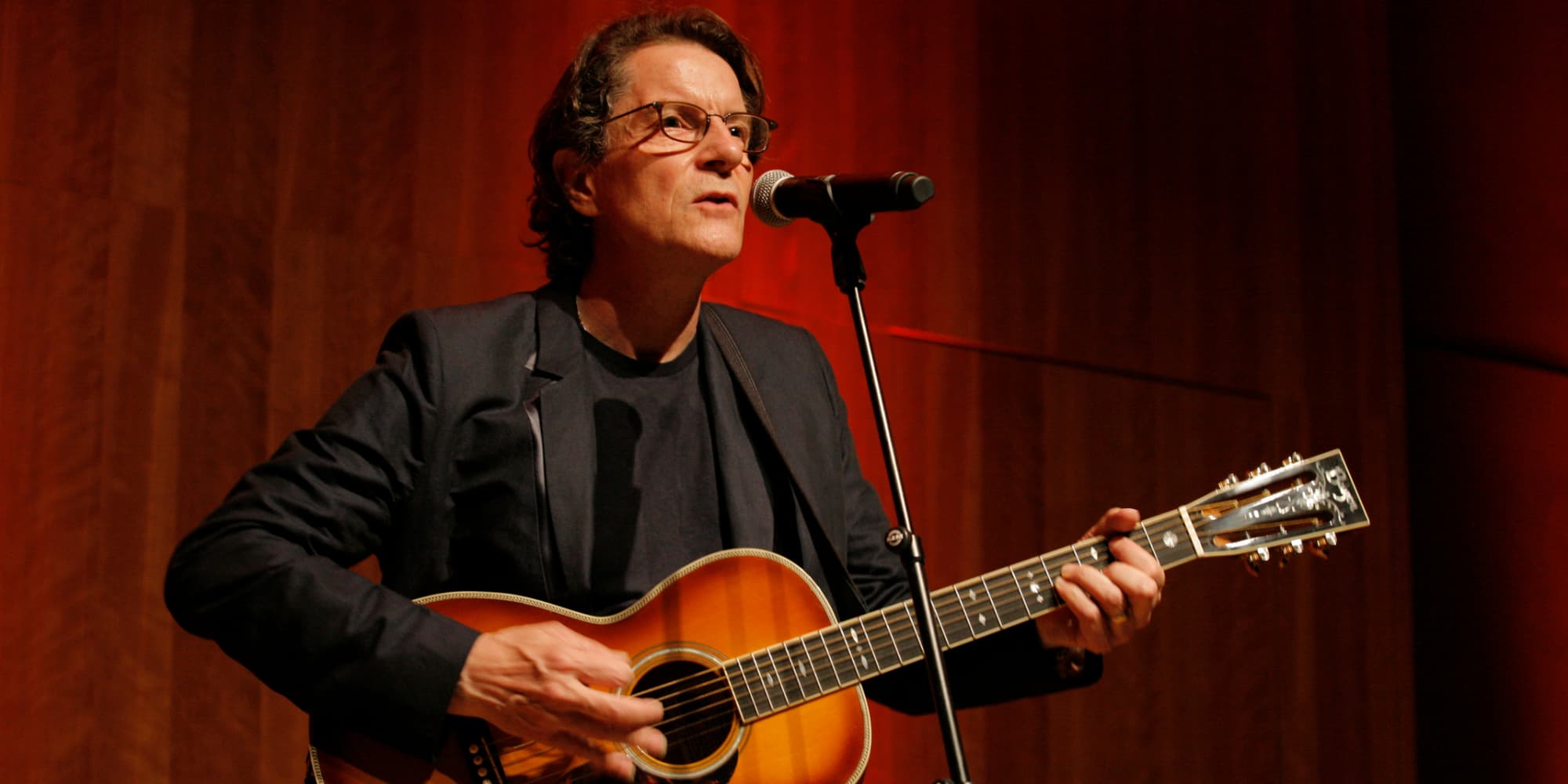 Francis Cabrel sur la scène du Petit Palais à Paris, le 22 avril 2015.