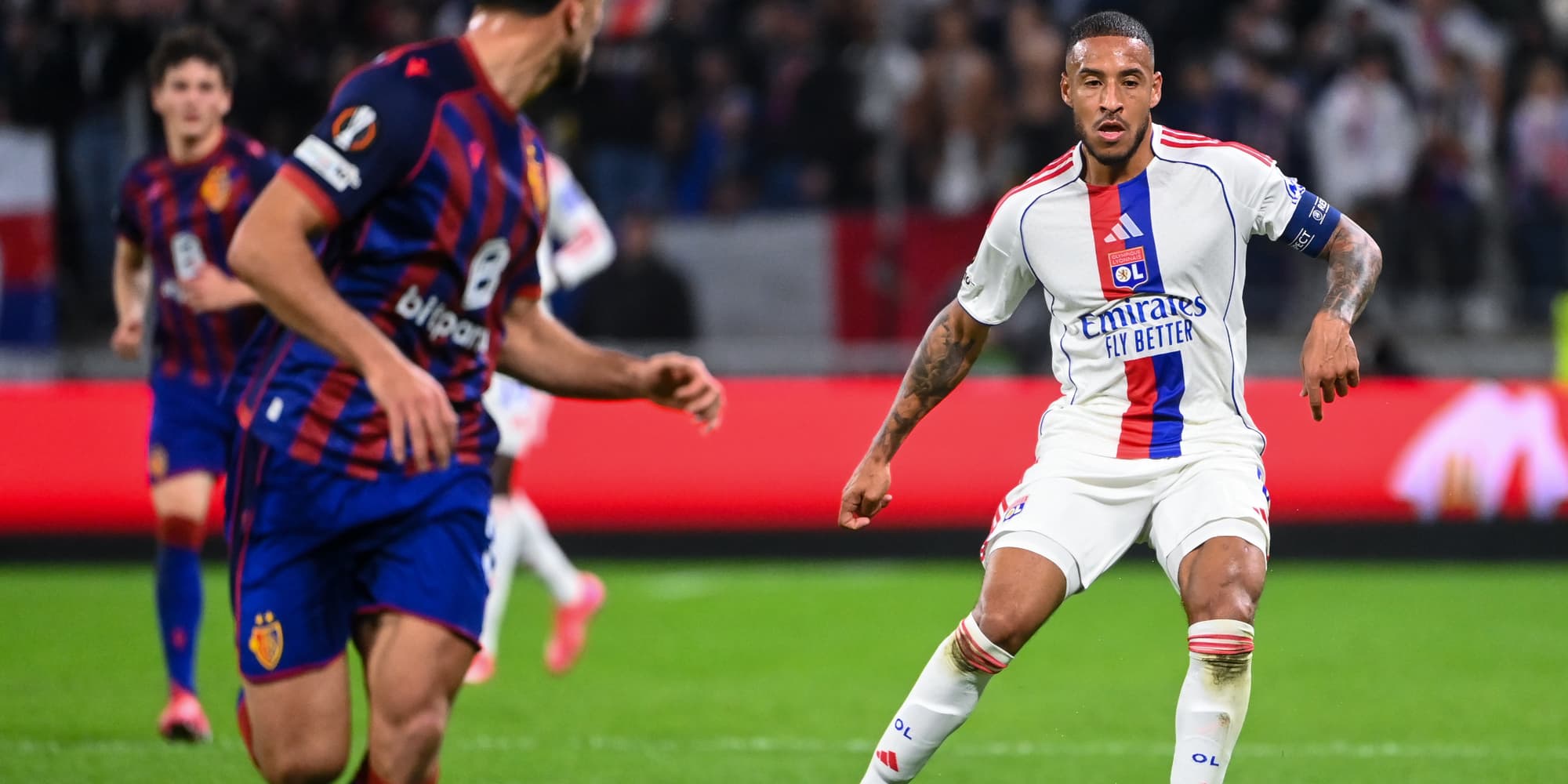 Corentin Tolisso (OL) lors du match de l'UEFA Europa League entre Lyon et Bâle au Groupama Stadium, le 23 octobre 2025.