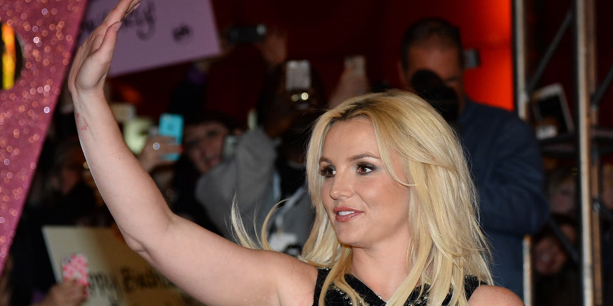 Britney Spears lors de la cérémonie donnée à l'occasion de la sortie de son album Britney Jean, le 27 décembre 2013 à Las Vegas.