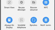 Balayez l'écran vers le bas pour accéder au panneau de notifications et démarrer l'activation du "Mode enfants"