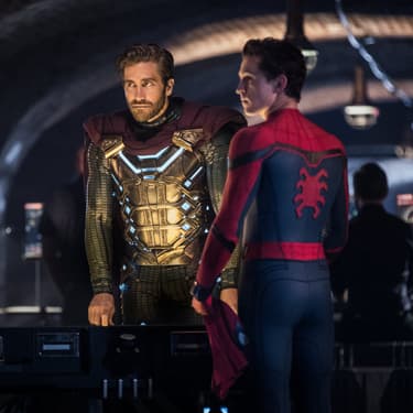 Spider-Man (Tom Holland) et son futur allié, Mysterio (Jake Gyllenhaal