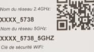 Les noms des réseaux apparaissent derrière votre box SFR