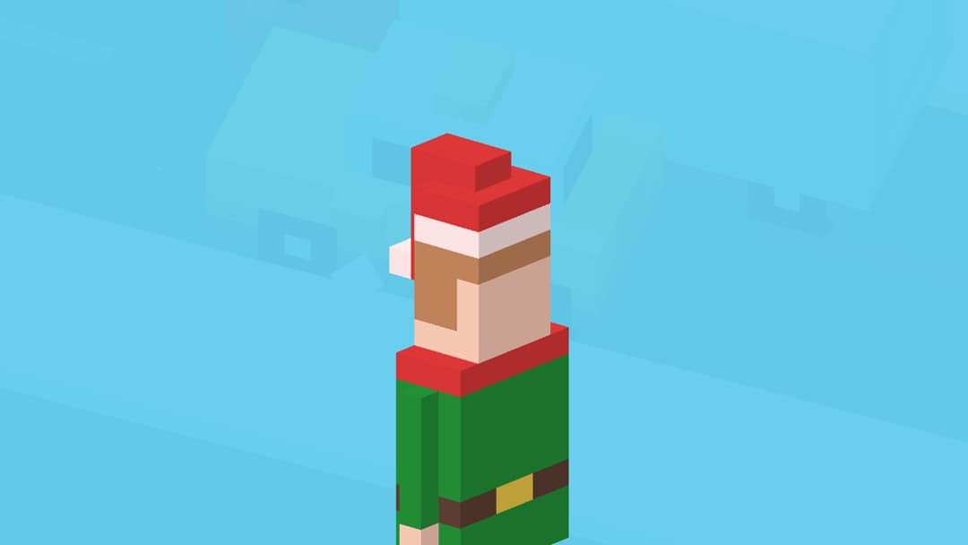 L'Elfe fait partie des nombreux personnages disponibles dans Crossy Road : Christmas L'Elfe fait partie des nombreux personnages disponibles dans Crossy Road : Christmas