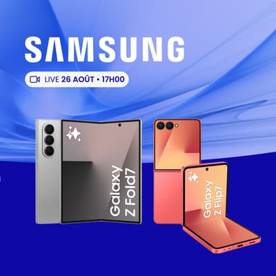 Assistez à un live shopping Samsung, avec des prix exceptionnels et des cadeaux en prime !