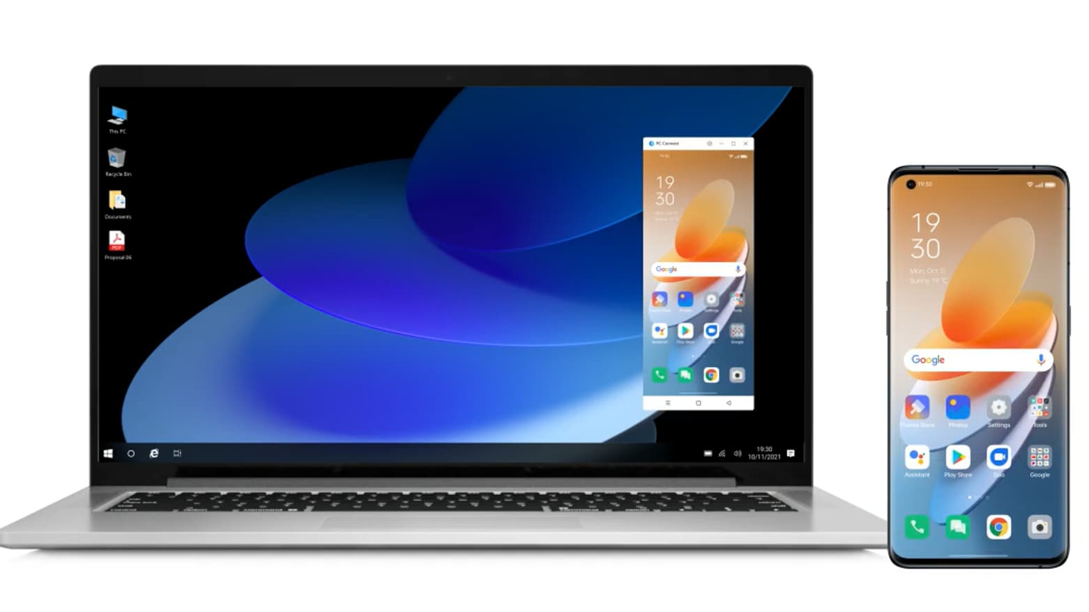 ColorOS 12 embarque la fonction PC Connect, pour utiliser son smartphone sur son PC ColorOS 12 embarque la fonction PC Connect, pour utiliser son smartphone sur son PC