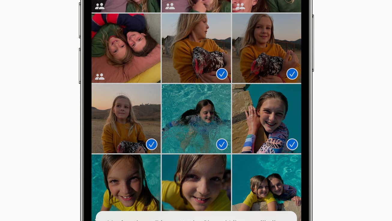 Jusqu'à six personnes peuvent accéder et contribuer à la Photothèque partagée iCloud.