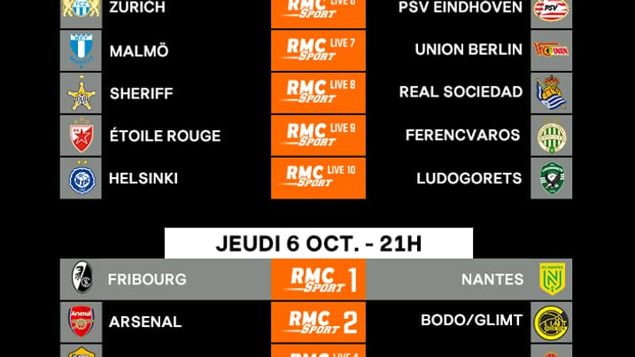 Le programme complet de la 3e journée de Ligue Europa sur les antennes de RMC Sport Le programme complet de la 3e journée de Ligue Europa sur les antennes de RMC Sport