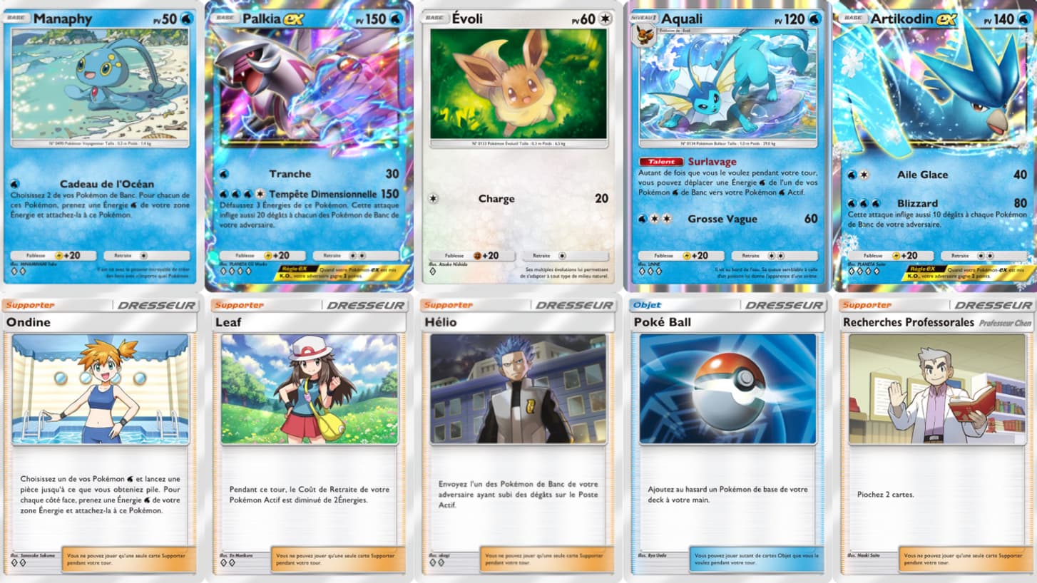 Toutes les cartes de ce deck sont en deux exemplaires Toutes les cartes de ce deck sont en deux exemplaires