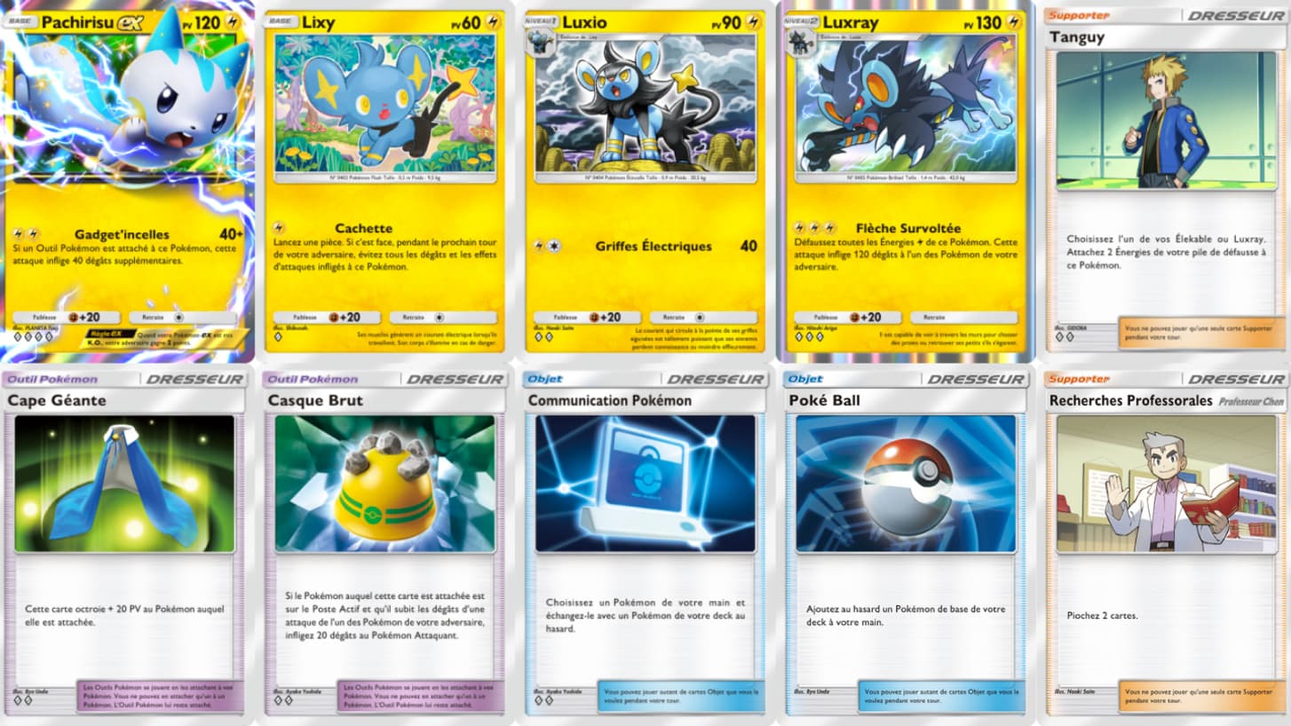 Toutes les cartes de ce deck sont en deux exemplaires Toutes les cartes de ce deck sont en deux exemplaires